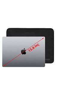 Siyah Su Geçirmez Fermuar Detaylı Unisex 15-15,6 Inç Uyumlu Macbook Kılıf Notebook Laptop Çantası ürün fotoğrafı