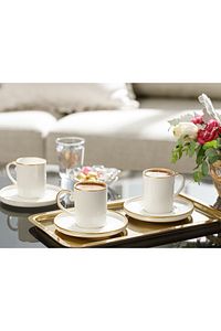 Marella Porselen 6 Kişilik Kahve Fincan Takımı 85 ml Gold ürün fotoğrafı