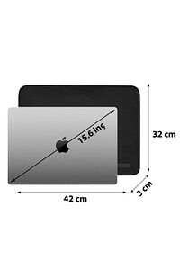 Siyah Su Geçirmez Fermuar Detaylı Unisex 15-15,6 Inç Uyumlu Macbook Kılıf Notebook Laptop Çantası ürün fotoğrafı