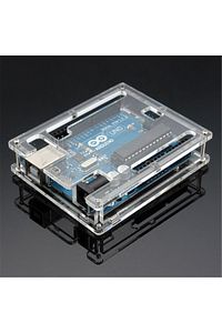 Arduino Uno R3 Plastik Koruma Kutusu Vidalı Pleksi Kutu ürün fotoğrafı
