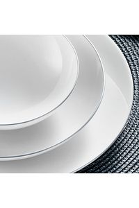 Atina 18 Parça 6 Kişilik Bone Yemek Takımı Gümüş ürün fotoğrafı