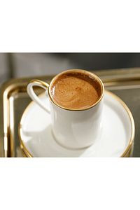 Marella Porselen 6 Kişilik Kahve Fincan Takımı 85 ml Gold ürün fotoğrafı