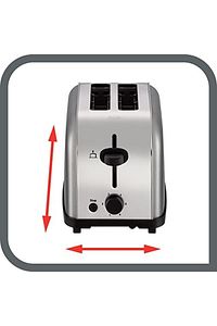 Tt330d Ultra Mini Ekmek Kızartma Makinesi, 700 W, 2 Bölmeli, 6 Seviye, Paslanmaz Çelik (80000 ürün fotoğrafı