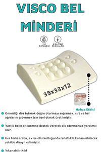 Visco Takım Bel Minderi Ve Cocix Oturma Minderi Ortopedik Takım Siyah/bordo/gri ürün fotoğrafı