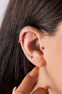 Toplu Altın Yarım Halka Piercing ürün fotoğrafı