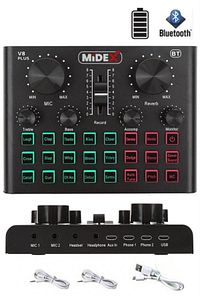 Gmx-1 Record Head Set Condenser Mikrofon Kulaklık Ses Kartı Canlı Yayın Paketi (telefon Ve Pc) ürün fotoğrafı
