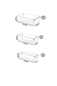 9'lu Set Tall Clear Buzdolabı & Dolap Içi Düzenleyici Organizer 230GSERI ürün fotoğrafı
