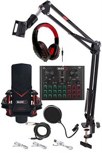 Gmx-1 Record Head Set Condenser Mikrofon Kulaklık Ses Kartı Canlı Yayın Paketi (telefon Ve Pc) ürün fotoğrafı
