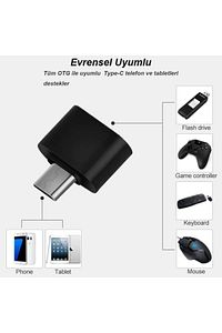 Usb Type-c Dönüştürücü Otg Çevirici Adaptör Metal Xiaomi-samsung ürün fotoğrafı