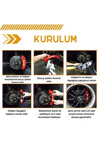 M Series Fren Kaliper Kapağı 4 Adet M Serisi Sarı ürün fotoğrafı
