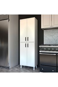 Rani F1 Çok Amaçlı Dolap 4 Kapaklı 6 Raflı Banyo Kiler Mutfak Dolabı Beyaz M4 ürün fotoğrafı