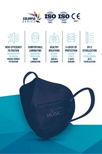 FFP2 MASKE LACİVERT 10 ADET ürün fotoğrafı