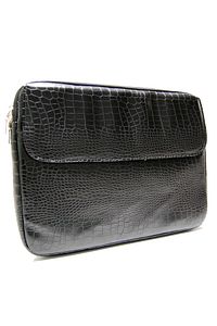 Kroko Siyah Unisex 13-14-15.6 Inç Uyumlu Macbook Kılıf Notebook Laptop Çantası ürün fotoğrafı