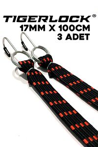 Bagaj Lastiği Kancalı Lastik Yassı Kırmızı 1.7cmx100cm 3 Adet ürün fotoğrafı