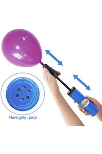 1 Adet Renkli Balon Şişirme Pompası ürün fotoğrafı