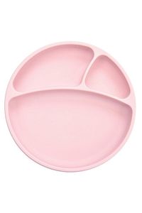 Porsiyon Vakum Tabanlı Silikon Tabak - Pinky Pink ürün fotoğrafı