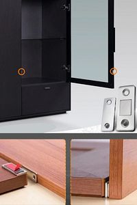 ® 2 Çift Çok Amaçlı Kapı Kapak Dolap Çekmece Mobilya Durdurucu Kapatıcı Mıknatıslar ürün fotoğrafı