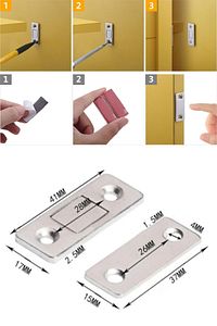 ® 2 Çift Çok Amaçlı Kapı Kapak Dolap Çekmece Mobilya Durdurucu Kapatıcı Mıknatıslar ürün fotoğrafı