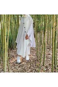 Hamile Giyim Lila Renk Tesettür Panço Kimono Kadın Pareo Uzun Hırka ürün fotoğrafı