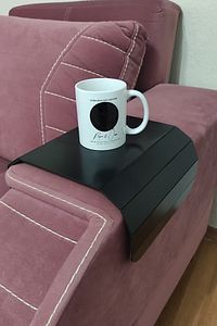 Siyah Koltuk Tepsisi Yan Sehpa - Amerikan Servisi Koltuk Kenarı 25x45 Cm ürün fotoğrafı