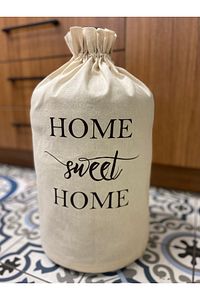 Krem Damacana Kılıfı Home Sweat Home Baskılı Pamuk ürün fotoğrafı