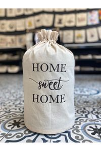 Krem Damacana Kılıfı Home Sweat Home Baskılı Pamuk ürün fotoğrafı