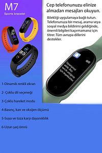 M7 Band 7 Akıllı Bileklik Renkli Ekran (EN YENİ VERSİYON) Ios Ve Android Uyumlu ürün fotoğrafı