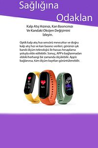 M7 Band 7 Akıllı Bileklik Renkli Ekran (EN YENİ VERSİYON) Ios Ve Android Uyumlu ürün fotoğrafı
