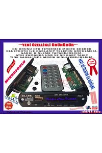 Class Bluetoothlu Araç Oto Teyp Aux Usb Sd Mikrofonlu Dönüştürücü Çevirici Mp3 Modülü Board Karttır ürün fotoğrafı