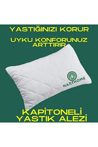 4 Adet Kapitoneli Yastık Alezi Yastık Koruyucu Yastık Kılıfı Pamuklu Kumaş ürün fotoğrafı