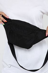 Su Geçirmez Kumaş Özellikli Askılı Çapraz Siyah Unisex Omuz Ve Bel Çantası ürün fotoğrafı