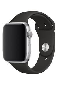Siyah Apple Watch Kordon 1 2 3 4 5 6 7 Se Seri 42 Mm/44 Mm/45mm Uyumlu Silikon Kordon Kayış 44 mm A ürün fotoğrafı