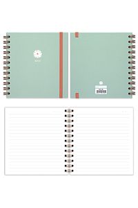 15x15 Cm Kare 2'li Set Spiralli Çizgili Tarihsiz Not Defteri Papatya ürün fotoğrafı
