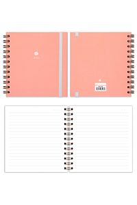 15x15 Cm Kare 2'li Set Spiralli Çizgili Tarihsiz Not Defteri Gökkuşağı ürün fotoğrafı