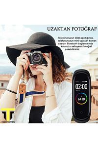 M4 Akıllı Bileklik I12 Siyah Bluetooth Kulaklık Ios Android Uyumlu Set ürün fotoğrafı