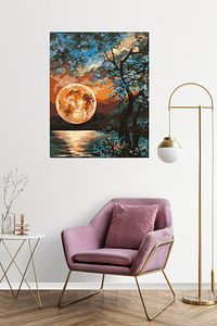 Sayılarla Boyama Hobi Seti Çerçeveli Numaralı Tuval Fırça Boya Dahil Kasnaklı 40x50 Cm ürün fotoğrafı