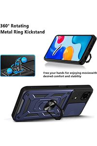 Redmi Note 11 Pro & 12 Pro 4g Kılıf Kamera Korumalı Sürgülü Yüzüklü Armor Military Tank ürün fotoğrafı