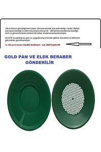 Yeşil Gold Pan Altın Eleği Tavası Set - Gold Pan Gold Pan Süzgeç Altın Bulma Yıkama Arama ürün fotoğrafı