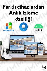 Kablosuz Wifi Bebek Izleme Kamerası 3 Antenli Gece Görüşlü 1080p Full Hd 3 Mp ürün fotoğrafı