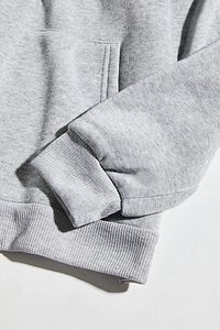 Unisex Oversize Gri New Jersey Baskılı Kapüşonlu Sweatshirt ürün fotoğrafı