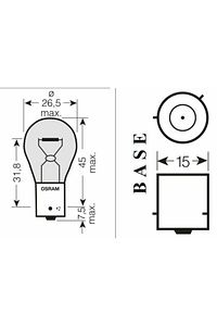 7507 Py21w 12v 21w 93 Sinyal Sarı Amber 2'li Set Düz Tırnak ürün fotoğrafı