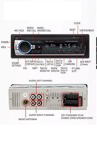 P.125 Çift Usb Girişli Bluetooth Oto Teyp Araba Teybi Radyo Usb Sd Aux Teyp Amfi Çıkışlı 4x55 Watt ürün fotoğrafı