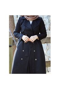 Gabardin Trençkot Tok Kumaş Tam Boy Kuşaklı Düğmeli Astarlı ürün fotoğrafı