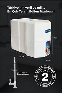 100 Gpd Membranlı 12 Aşamalı 12 Litre Metal Tanklı Kapalı Kasa Su Arıtma Cihazı ürün fotoğrafı