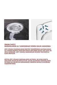 Çift Camlı Çift Cidarlı Cam Kupa 250 ml Ev Ofis Fincanı Çift Katlı Isı Yalıtımlı Kulplu Cam Bardak ürün fotoğrafı