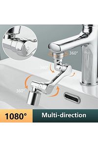 1080 Derece Dönebilen 2 Modlu Mutfak Musluk Başlığı Banyo Musluk Ucu Evrensel Fonksiyonlu Başlık ürün fotoğrafı