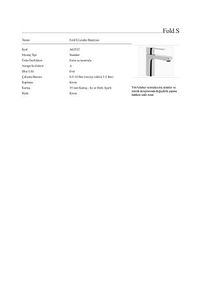 Fold S A42532 Lavabo Bataryası Krom ürün fotoğrafı