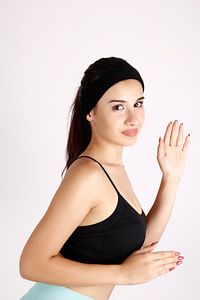 Siyah Sporcu Saç Bandı Ter Bandı Bandana Headband ürün fotoğrafı