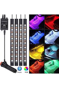 Tofaş Şahin 12v Çakmaklık Girişli 4'lü Rgb Kumandalı Sese Duyarlı Ayak Altı Led ürün fotoğrafı