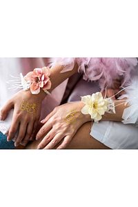 Bride To Be 1 Bride 10 Team Bride Gold Renkli Altın Sarısı Geçici Dövme Bekarlığa Veda Partisi ürün fotoğrafı